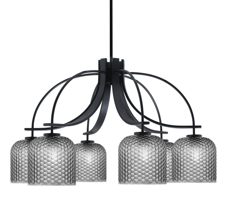 Toltec Lighting - 3926-MB-4912 - Six Light Chandelier - Cavella - Matte Black