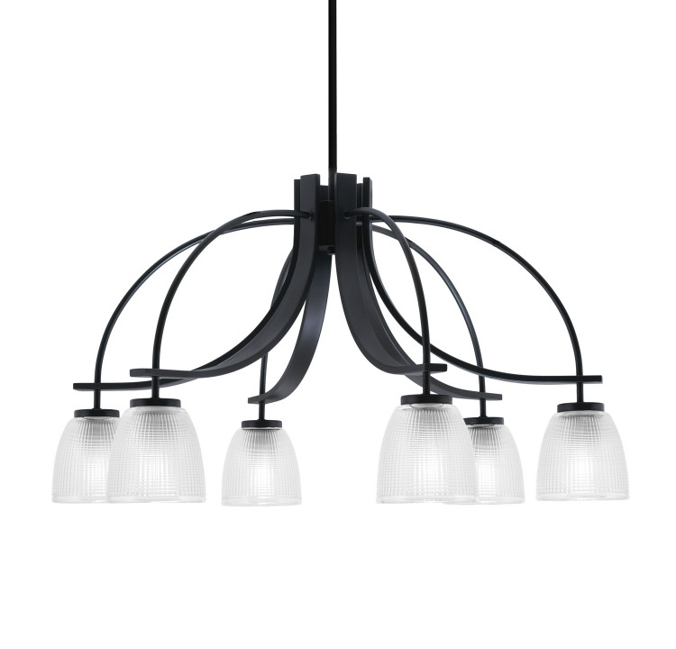 Toltec Lighting - 3926-MB-500 - Six Light Chandelier - Cavella - Matte Black
