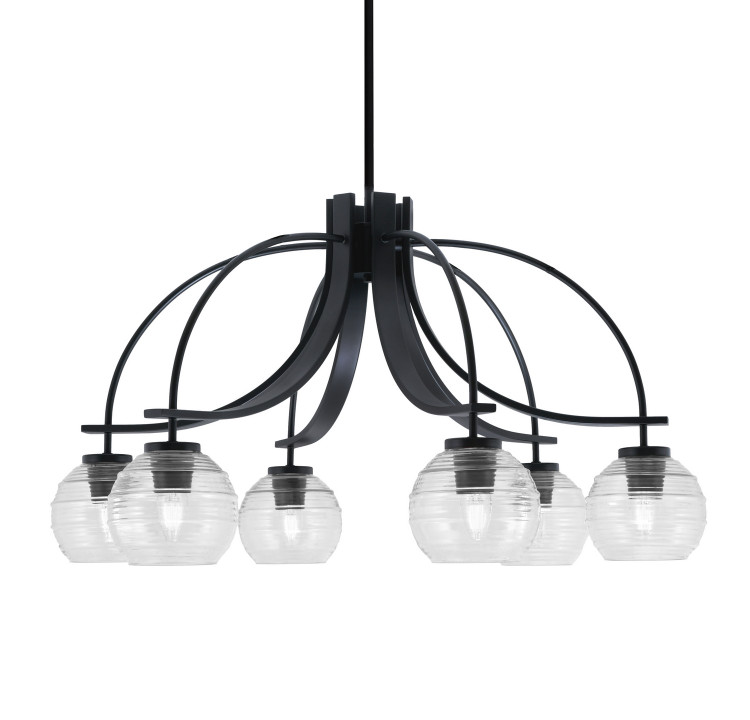 Toltec Lighting - 3926-MB-5110 - Six Light Chandelier - Cavella - Matte Black