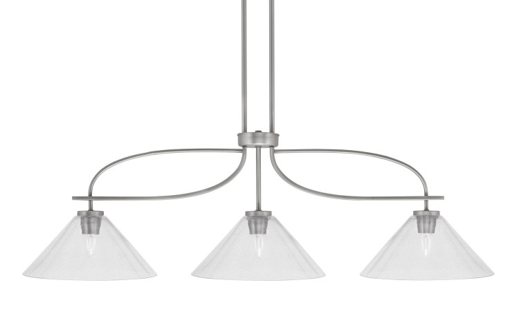 Toltec Lighting - 3936-GP-306 - Three Light Island Pendant - Cavella - Graphite