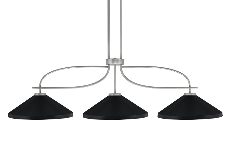 Toltec Lighting - 3936-GP-424-MB - Three Light Island Pendant - Cavella - Graphite