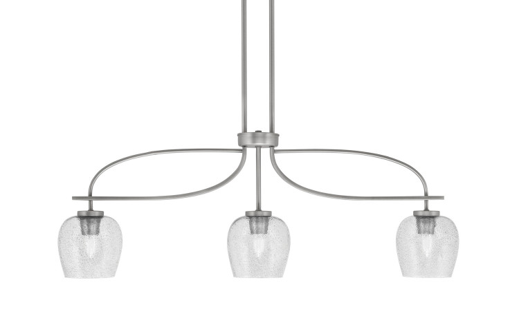 Toltec Lighting - 3936-GP-4812 - Three Light Island Pendant - Cavella - Graphite