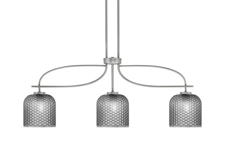 Toltec Lighting - 3936-GP-4912 - Three Light Island Pendant - Cavella - Graphite