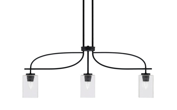 Toltec Lighting - 3936-MB-530 - Three Light Island Pendant - Cavella - Matte Black