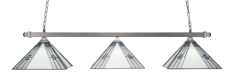 Toltec Lighting - 403-BN-953 - Three Light Bar Pendant - Square/Square - Brushed Nickel