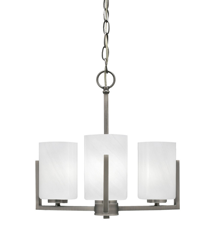 Toltec Lighting - 4503-GP-3001 - Three Light Chandelier - Atlas - Graphite