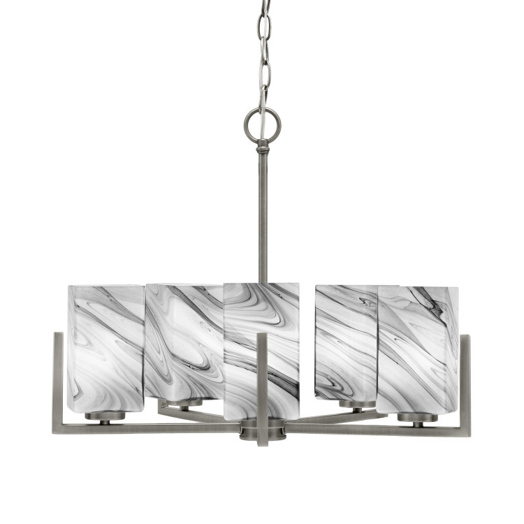 Toltec Lighting - 4505-GP-549 - Five Light Chandelier - Atlas - Graphite