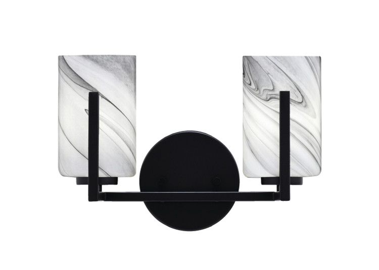 Toltec Lighting - 4512-MB-3009 - Two Light Bathroom Lighting - Atlas - Matte Black