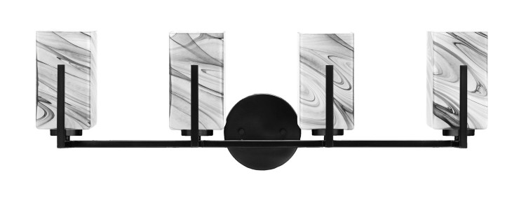 Toltec Lighting - 4514-MB-549 - Four Light Bath Bar - Atlas - Matte Black