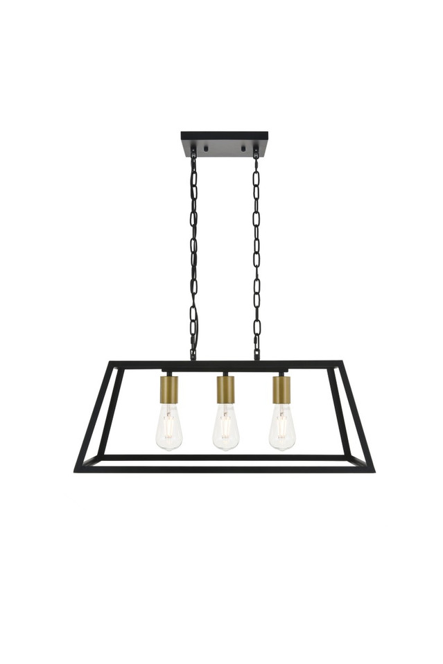 Elegant Lighting - LD4061D25BRB - Three Light Pendant - Resolute - brass Elegant Lighting - LD4061D25BRB - Three Light Pendant - Resolute - brass