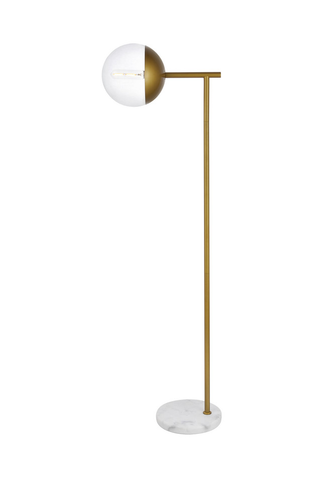 Elegant Lighting - LD6103BR - One Light Floor Lamp - Eclipse - Brass And Clear Elegant Lighting - LD6103BR - One Light Floor Lamp - Eclipse - Brass And Clear