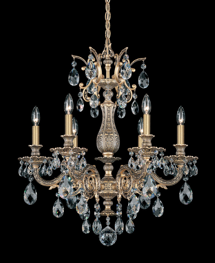 Schonbek - 5676-23H - Six Light Chandelier - Milano - Etruscan Gold