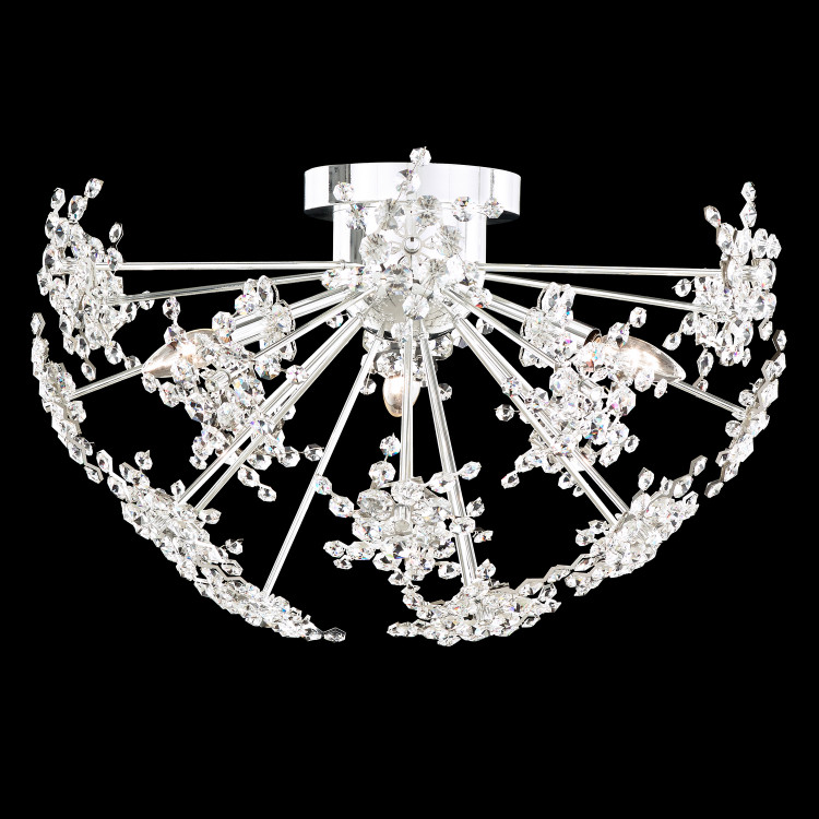 Schonbek - DN1224N-48R - Three Light Semi-Flush Mount - Esteracae - Antique Silver Schonbek - DN1224N-48R - Three Light Semi-Flush Mount - Esteracae - Antique Silver