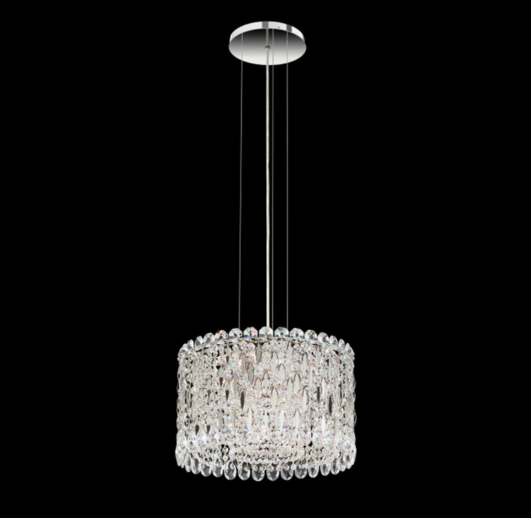 Schonbek - RS8345N-48R - Eight Light Mini Pendant - Sarella - Antique Silver