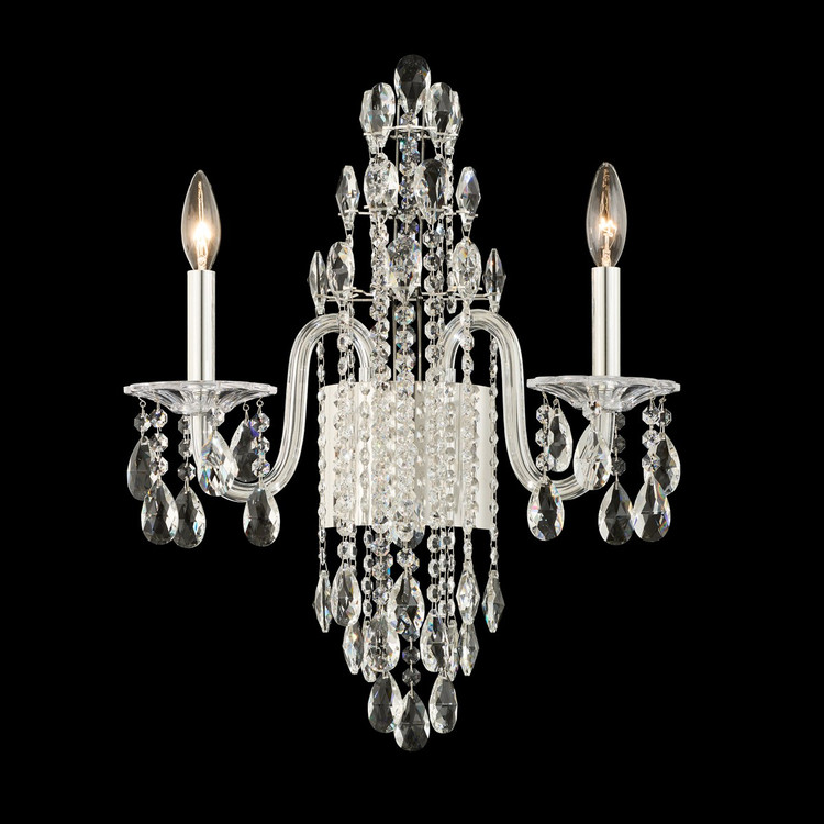 Schonbek - S93502-40R - Two Light Wall Sconce - Rainier - Silver