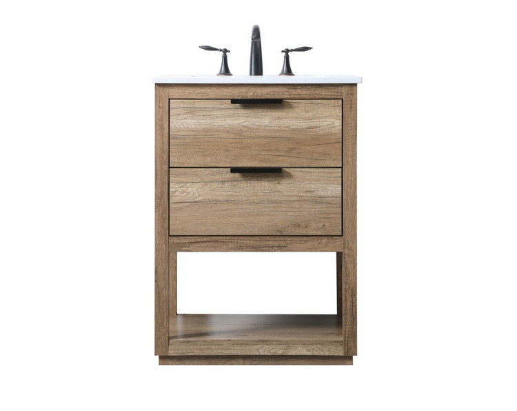 Elegant Lighting - VF19224NT - SIngle Bathroom Vanity - Larkin - Natural Oak