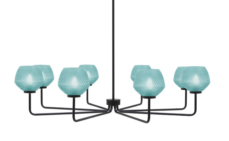 Toltec Lighting - 6208-MB-4625 - Eight Light Chandelier - Sandia - Matte Black