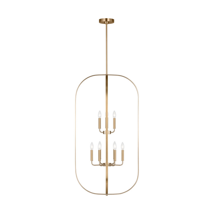 Generation Lighting - GLC1329SB - Nine Light Chandelier - Loretto - Satin Brass