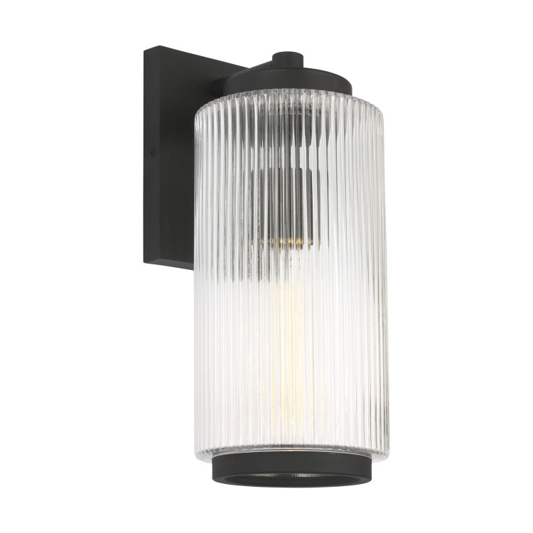 Generation Lighting - GLO1071TXB - One Light Outdoor Wall Lantern - Ronde - Textured Black