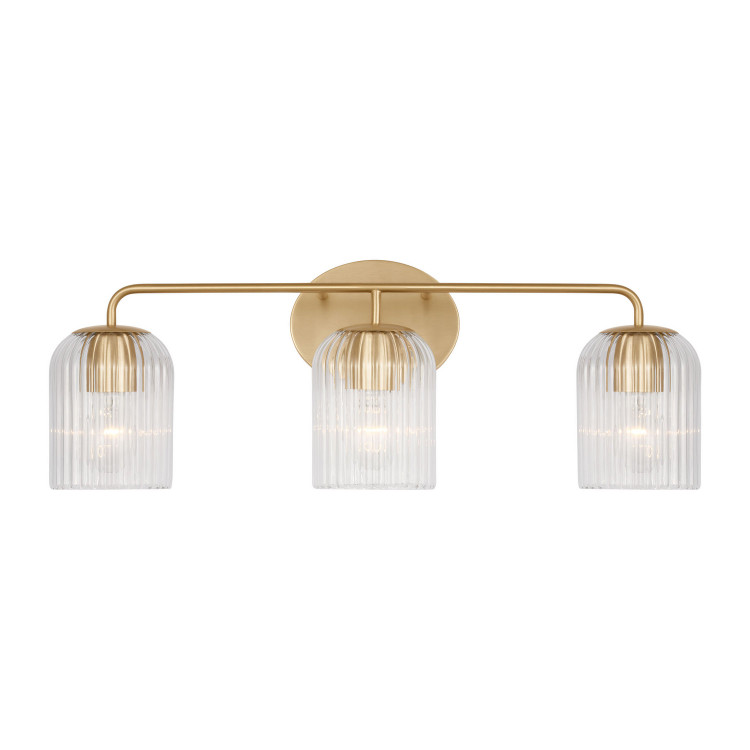 Generation Lighting - GLV1133SB - Three Light Vanity - Eisele - Satin Brass