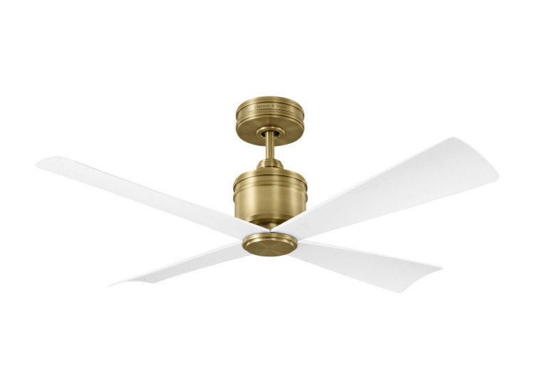 Visual Comfort Fan - 4LNCR44HAB - 44 Ceiling Fan - Launceton 44 - Hand Rubbed Antique Brass