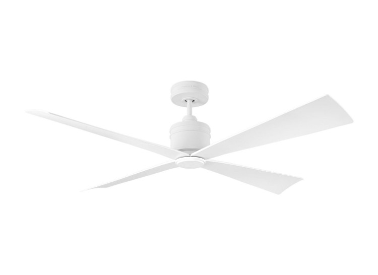 Visual Comfort Fan - 4LNCR56RZW - 56 Ceiling Fan - Launceton 56 - Matte White
