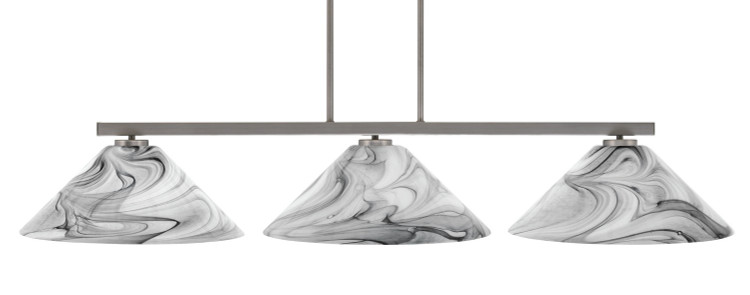 Toltec Lighting - 4523-GP-2169 - Three Light Billiard/Island - Atlas - Graphite