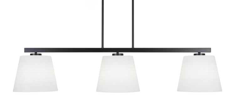 Toltec Lighting - 4523-MB-4081 - Three Light Island Pendant - Atlas - Matte Black