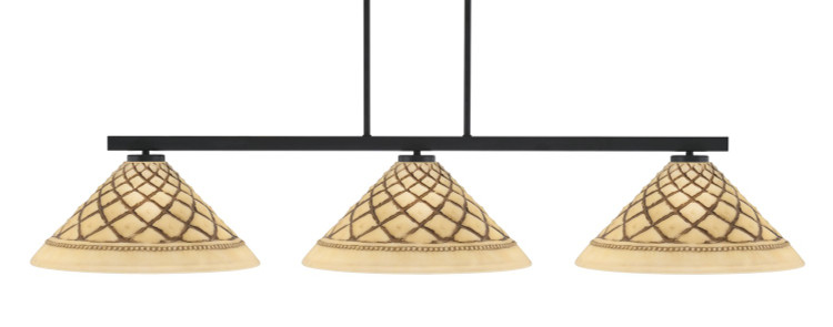 Toltec Lighting - 4523-MB-718 - Three Light Bar - Atlas - Matte Black