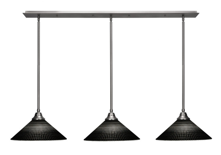 Toltec Lighting - 48-BN-4019 - Three Light Linear Pendalier - Stem - Brushed Nickel