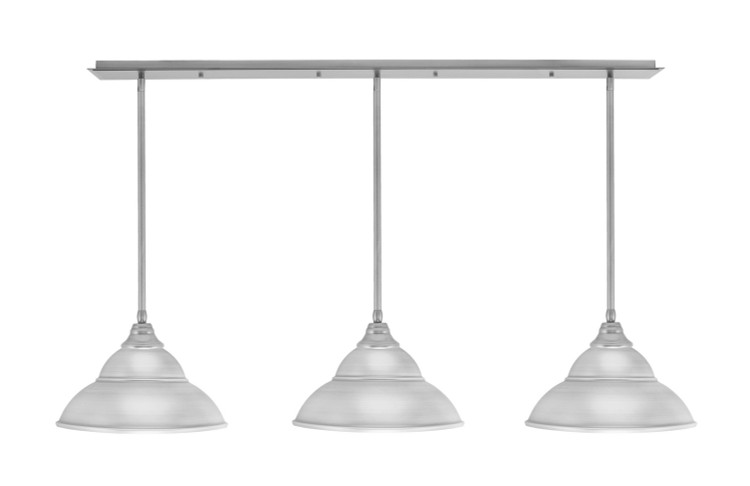 Toltec Lighting - 48-BN-428-BN - Three Light Linear Pendalier - Stem - Brushed Nickel
