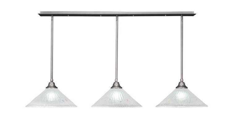 Toltec Lighting - 48-BN-711 - Three Light Multi Light Pendant - Any - Brushed Nickel