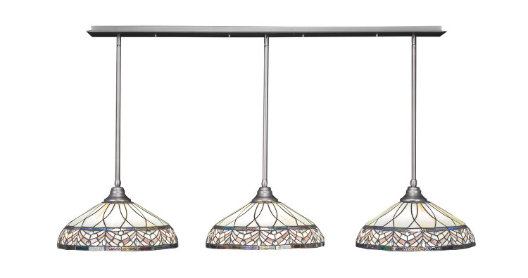 Toltec Lighting - 48-BN-948 - Three Light Multi Light Pendant - Any - Brushed Nickel