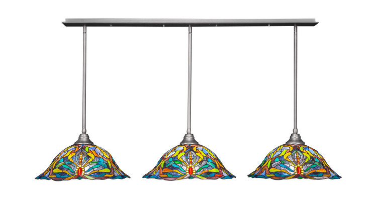 Toltec Lighting - 48-BN-990 - Three Light Multi Light Pendant - Any - Brushed Nickel
