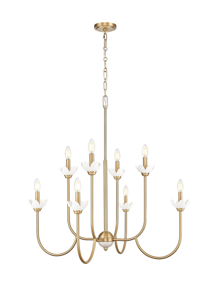 Z-Lite - 352-8MGLD - Eight Light Chandelier - Allistair - Modern Gold