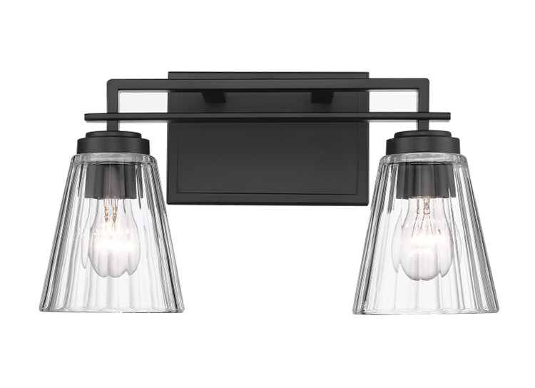 Z-Lite - 823-2V-MB - Two Light Vanity - Lyna - Matte Black