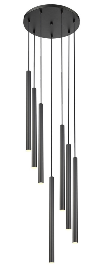 Z-Lite - 919MP24-7R-MB-LED - LED Chandelier - Forest - Matte Black Z-Lite - 919MP24-7R-MB-LED - LED Chandelier - Forest - Matte Black