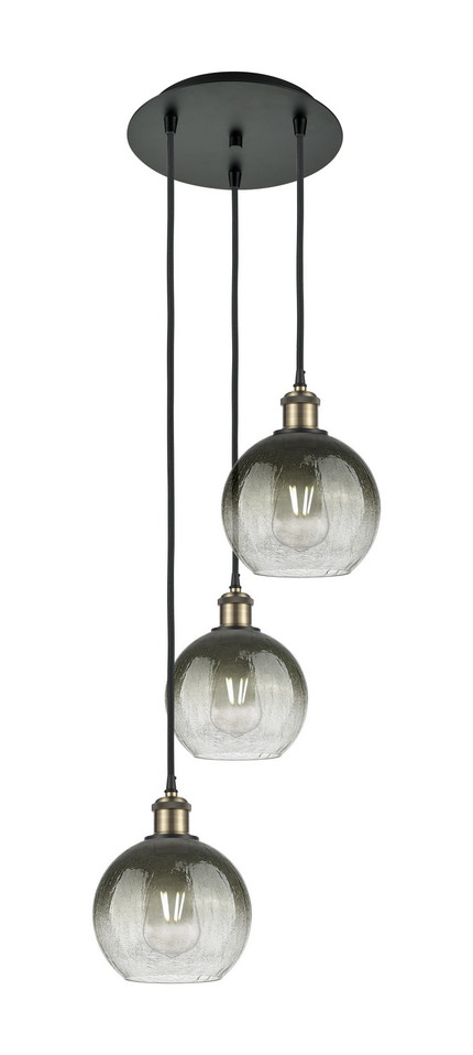Innovations - 113B-3P-BAB-G483-8SL - Three Light Pendant - Ballston - Black Antique Brass