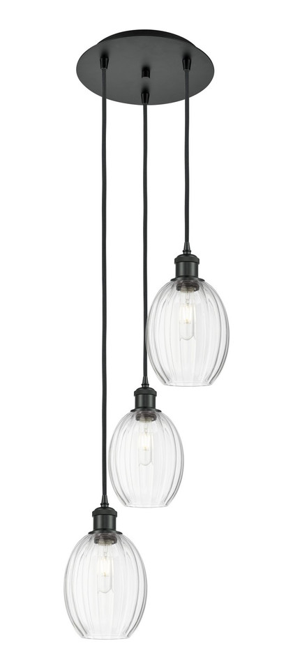 Innovations - 113B-3P-BK-G459-6CL - Three Light Pendant - Ballston - Matte Black