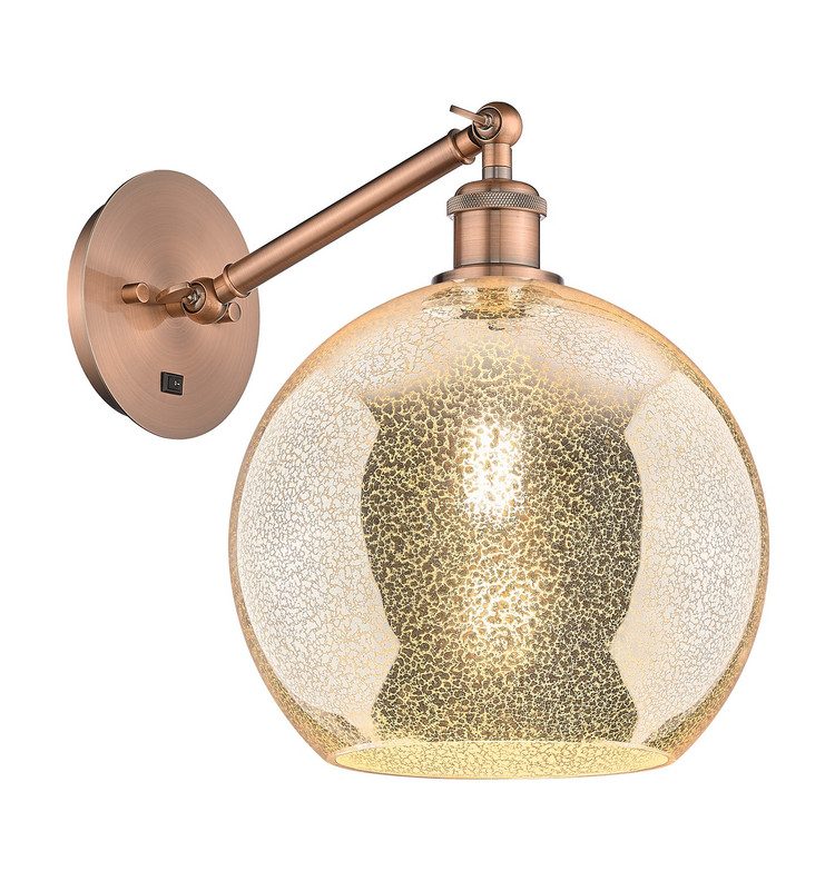 Innovations - 317-1W-AC-G128-10 - One Light Wall Sconce - Ballston - Antique Copper