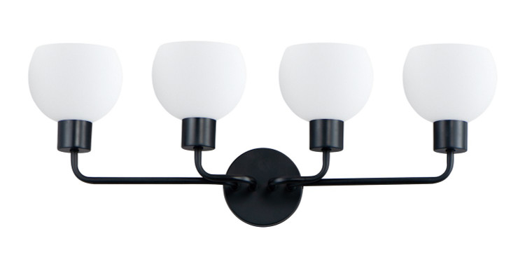 Maxim - 11274SWBK - Four Light Bath Vanity - Coraline - Black