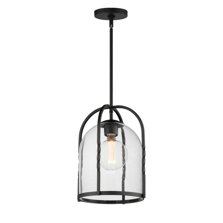 Maxim - 30194CDBK - One Light Outdoor Pendant - Foundry - Black Maxim - 30194CDBK - One Light Outdoor Pendant - Foundry - Black