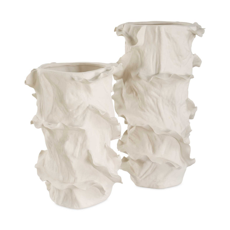 Uttermost - 18268 - Vases Set/2 - Ripple Crest - White