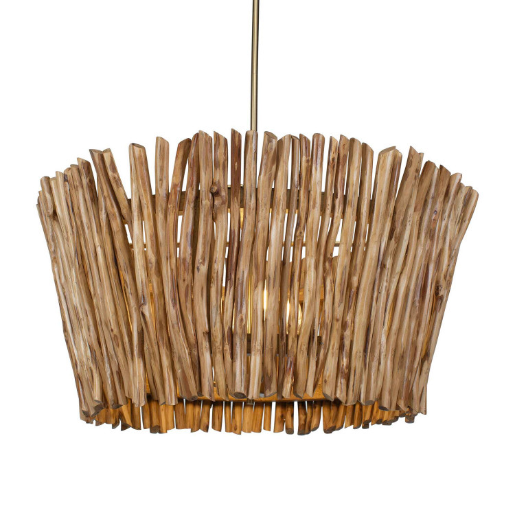 Uttermost - 21395 - Four Light Chandelier - Rhea - Antique Brass