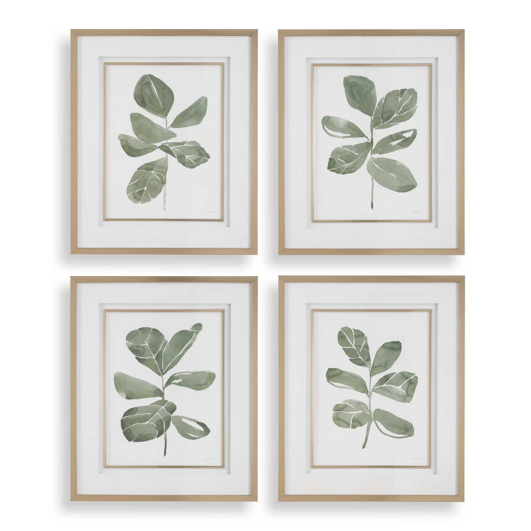 Uttermost - 32454 - Prints Set/4 - Fiddle Head - Golden