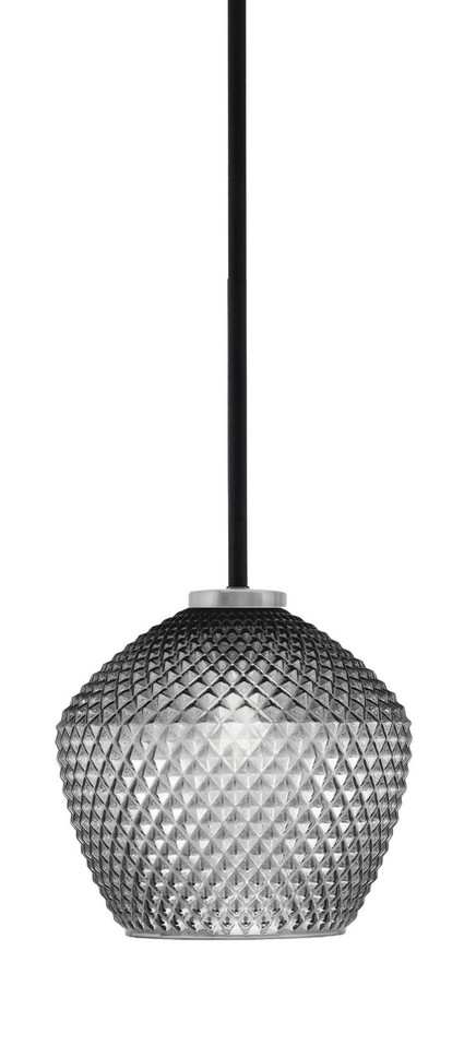 Toltec Lighting - 6201-MBGP-4922 - One Light Mini Pendant - Sandia - Matte Black & Graphite