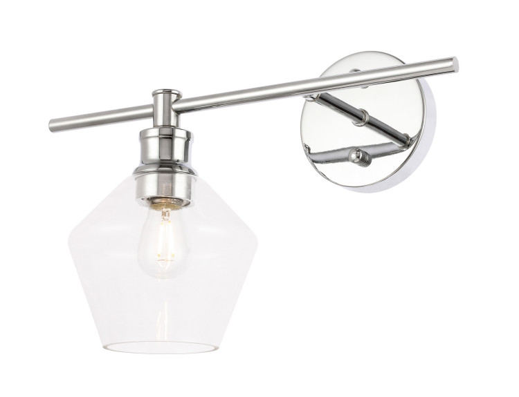 Elegant Lighting - LD2304C - One Light Wall Sconce - Gene - Chrome And Clear Glass