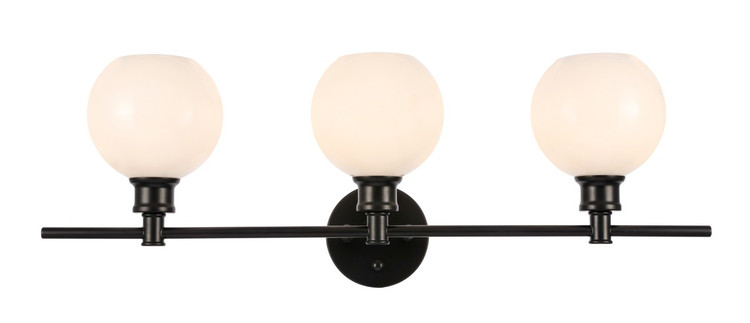Elegant Lighting - LD2319BK - Three Light Wall Sconce - Collier - Black