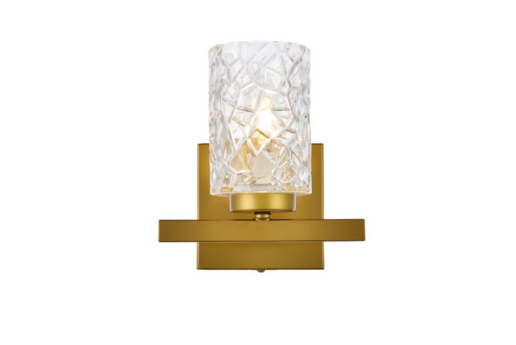 Elegant Lighting - LD7025W7BR - One Light Bath - Cassie - Brass and Clear Shade