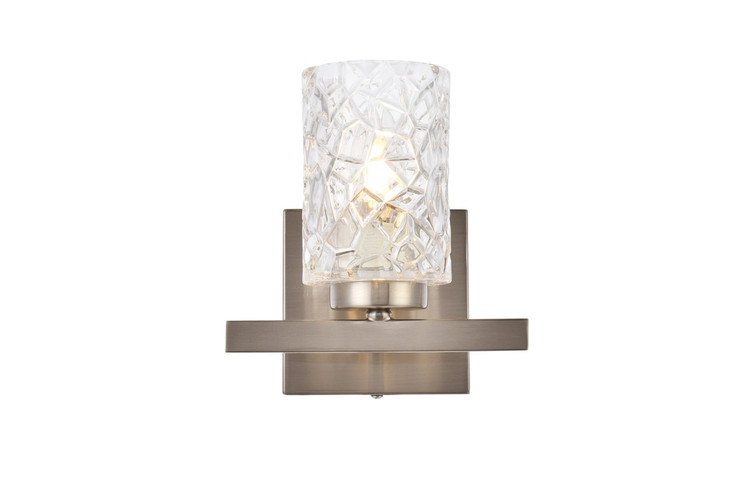 Elegant Lighting - LD7025W7SN - One Light Bath - Cassie - satin nickel and Clear Shade